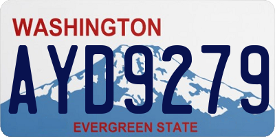 WA license plate AYD9279