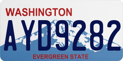 WA license plate AYD9282