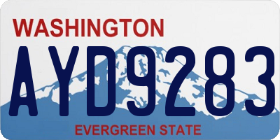 WA license plate AYD9283
