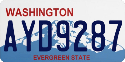 WA license plate AYD9287