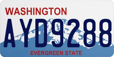 WA license plate AYD9288
