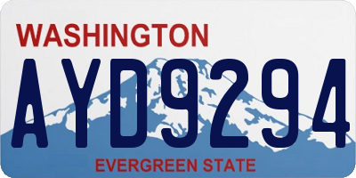 WA license plate AYD9294