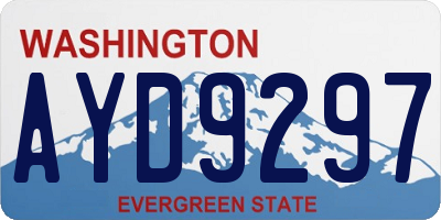 WA license plate AYD9297