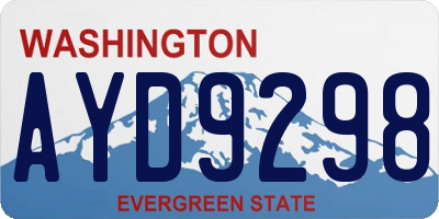 WA license plate AYD9298