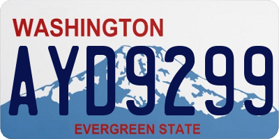 WA license plate AYD9299