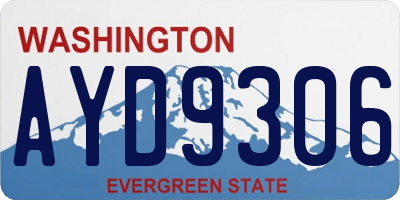 WA license plate AYD9306