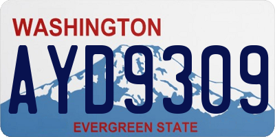 WA license plate AYD9309