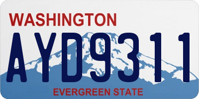 WA license plate AYD9311