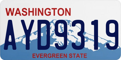 WA license plate AYD9319
