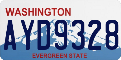 WA license plate AYD9328