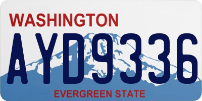 WA license plate AYD9336