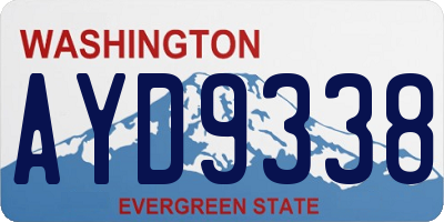 WA license plate AYD9338