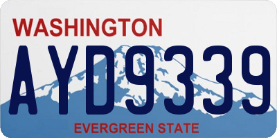 WA license plate AYD9339