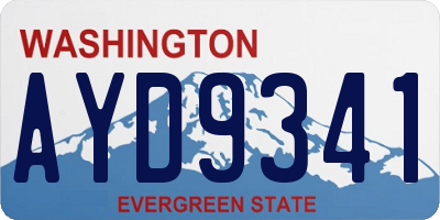 WA license plate AYD9341