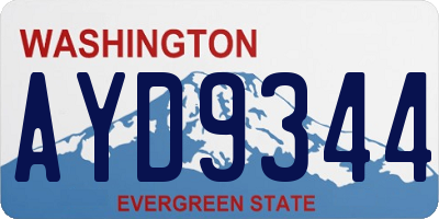 WA license plate AYD9344