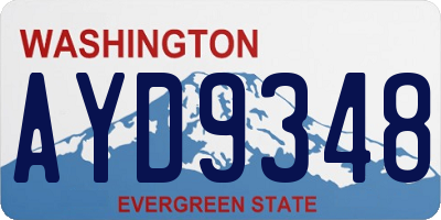 WA license plate AYD9348
