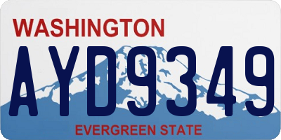 WA license plate AYD9349