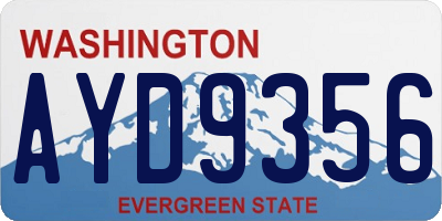 WA license plate AYD9356