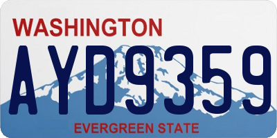 WA license plate AYD9359