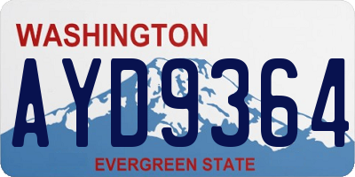 WA license plate AYD9364