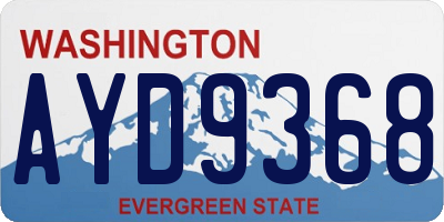 WA license plate AYD9368