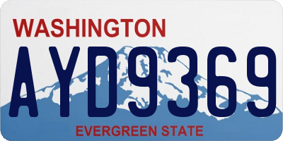 WA license plate AYD9369