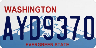 WA license plate AYD9370