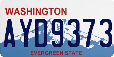 WA license plate AYD9373