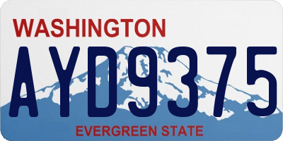 WA license plate AYD9375