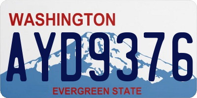 WA license plate AYD9376