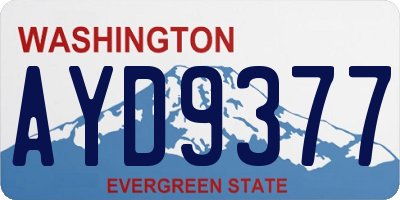 WA license plate AYD9377