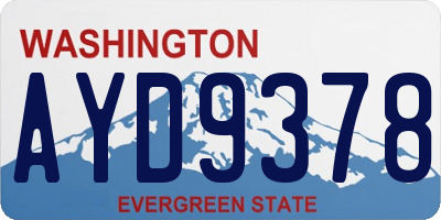 WA license plate AYD9378