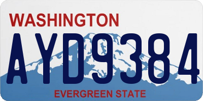 WA license plate AYD9384