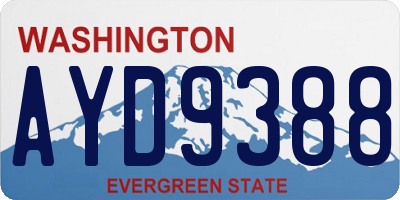 WA license plate AYD9388