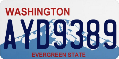 WA license plate AYD9389