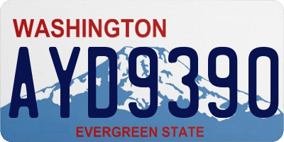 WA license plate AYD9390