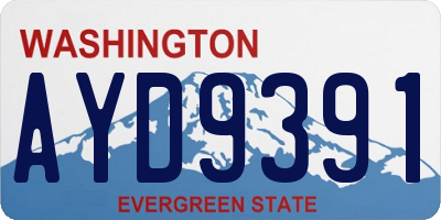 WA license plate AYD9391