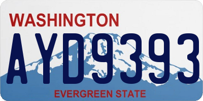 WA license plate AYD9393