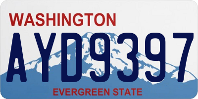 WA license plate AYD9397