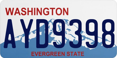 WA license plate AYD9398