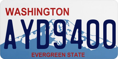 WA license plate AYD9400