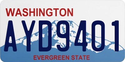 WA license plate AYD9401