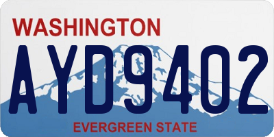 WA license plate AYD9402