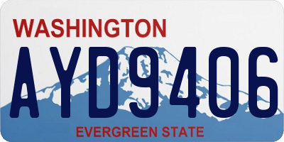 WA license plate AYD9406