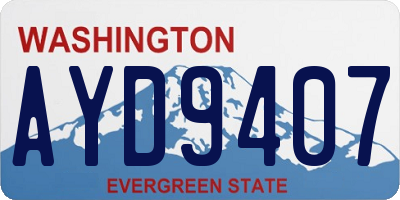 WA license plate AYD9407