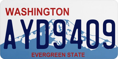WA license plate AYD9409