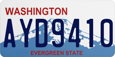 WA license plate AYD9410