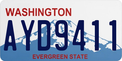WA license plate AYD9411