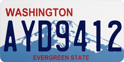 WA license plate AYD9412
