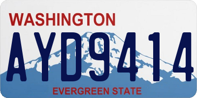 WA license plate AYD9414